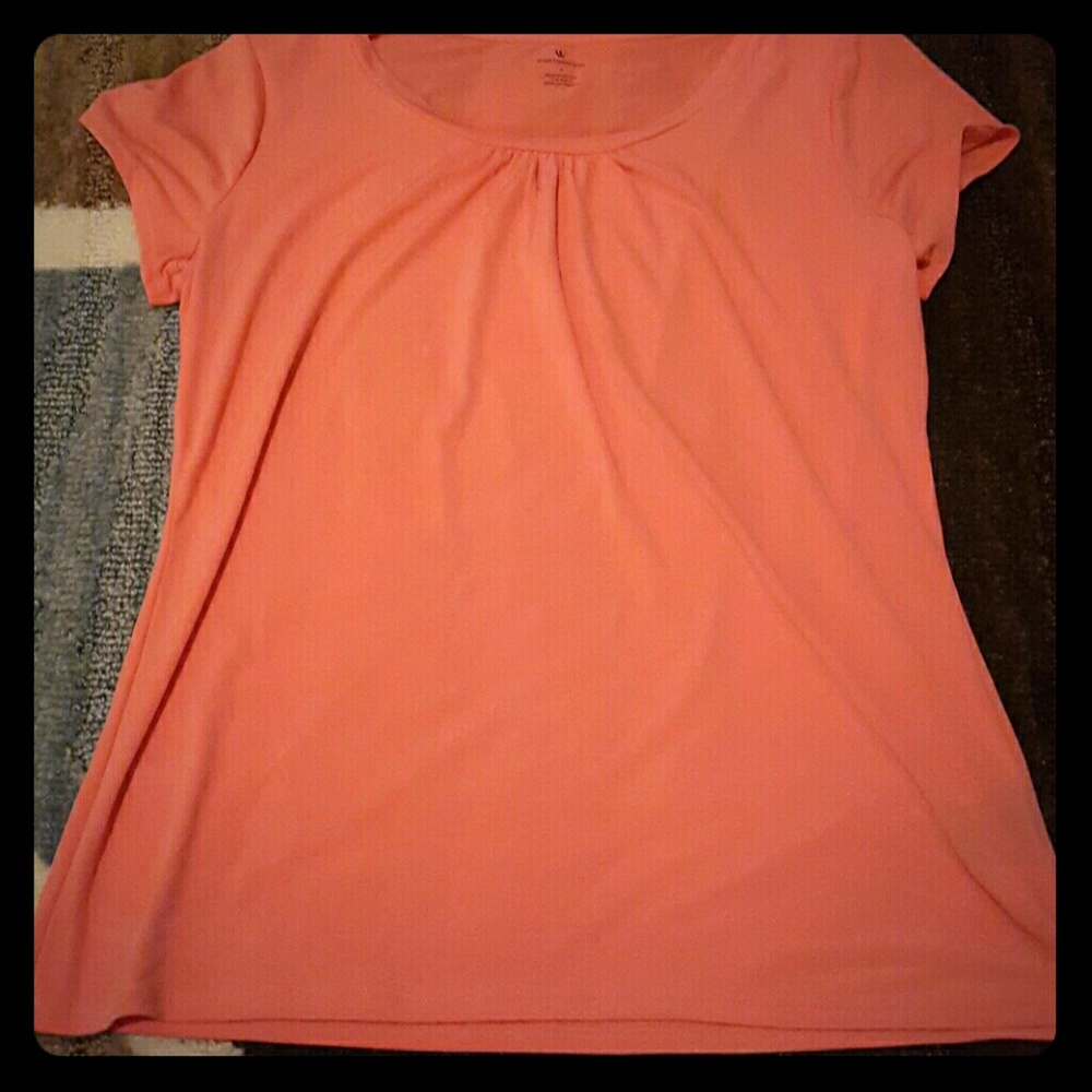 Peach color polyester shirt